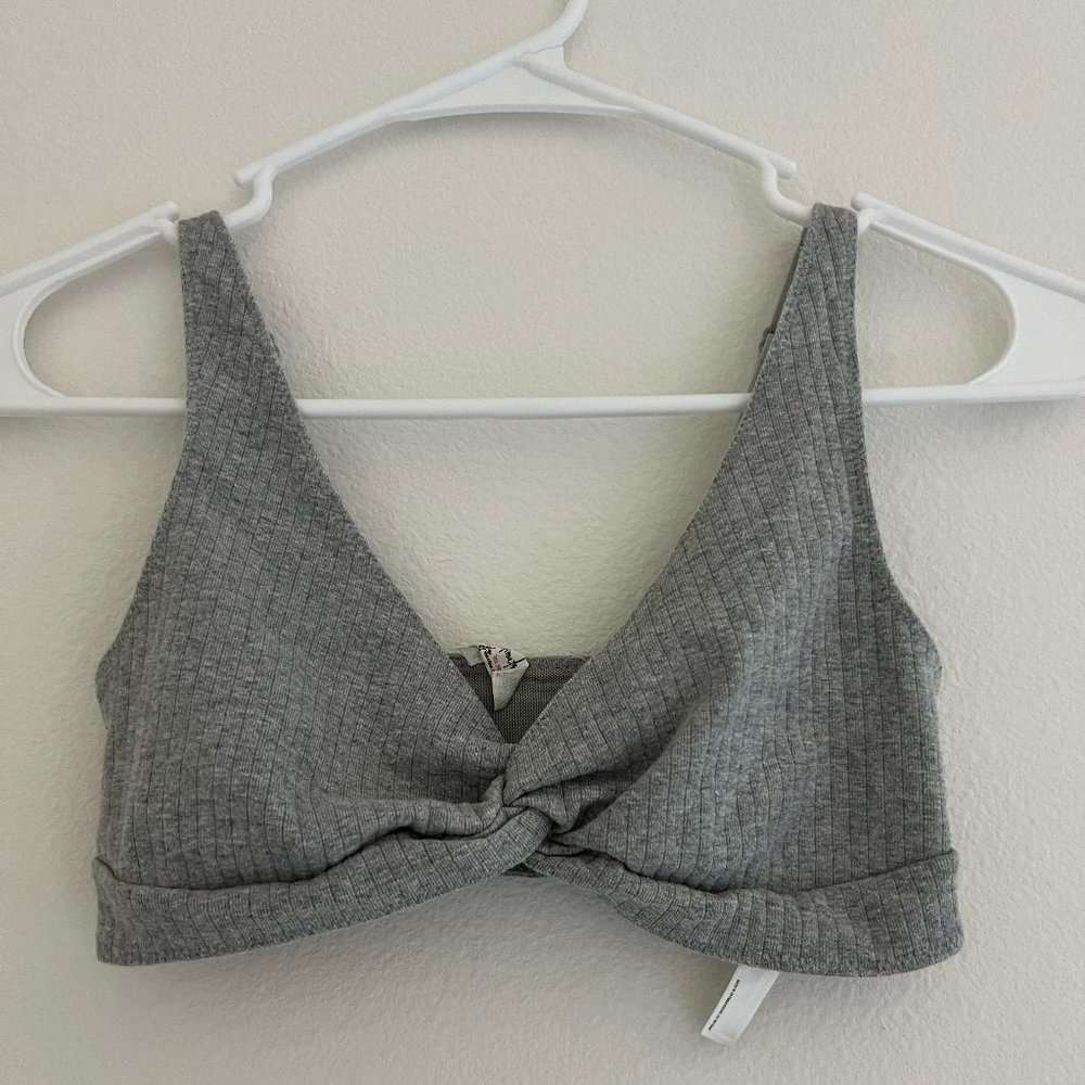 Free People Light Grey Knot Bralette